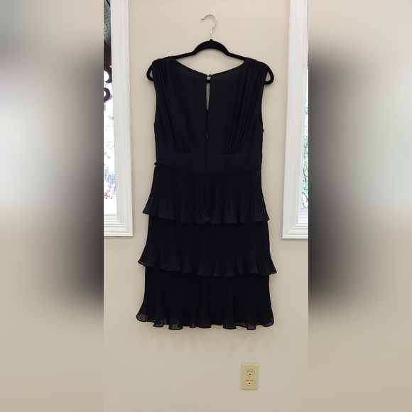 Frank Lyman Black Tiered Ruffle Dress (Large) - Picture 2 of 3